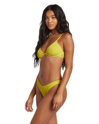 The Billabong Womens Summer High Reese Underwire Bikini Top in Tart Lime