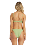 The Billabong Womens Tanlines V Bralette Bikini Top in Palm Green