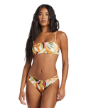 The Billabong Womens Return To Paradise Reversible Bandeau Bikini Top in Multi