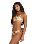 The Billabong Womens Return To Paradise Reversible Bandeau Bikini Top in Multi