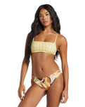 The Billabong Womens Return To Paradise Reversible Bandeau Bikini Top in Multi