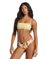 The Billabong Womens Return To Paradise Reversible Bandeau Bikini Top in Multi