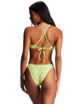 The Billabong Womens Thats Cute Hike Bikini Bottoms in Sweet Lime