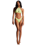 The Billabong Womens Thats Cute Hike Bikini Bottoms in Sweet Lime