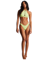 The Billabong Womens Thats Cute Hike Bikini Bottoms in Sweet Lime