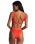 The Billabong Womens Lined Up Banded Hike Bikini Bottoms in Bright Poppy