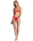 The Billabong Womens Lined Up Lowrider Bikini Bottoms in Bright Poppy