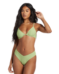 The Billabong Womens Tanlines Fiji Bikini Bottom in Palm Green