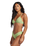 The Billabong Womens Tanlines Fiji Bikini Bottom in Palm Green