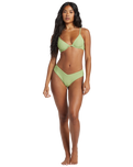 The Billabong Womens Tanlines Fiji Bikini Bottom in Palm Green