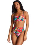 The Billabong Womens Islands Away Reversible Rise Bikini Bottoms in Multi