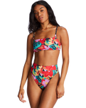 The Billabong Womens Islands Away Reversible Rise Bikini Bottoms in Multi