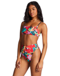 The Billabong Womens Islands Away Reversible Rise Bikini Bottoms in Multi