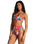 The Billabong Womens Islands Away Reversible Rise Bikini Bottoms in Multi