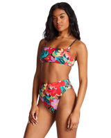 The Billabong Womens Islands Away Reversible Rise Bikini Bottoms in Multi