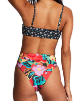 The Billabong Womens Islands Away Reversible Rise Bikini Bottoms in Multi