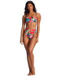 The Billabong Womens Islands Away Reversible Rise Bikini Bottoms in Multi