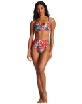 The Billabong Womens Islands Away Reversible Rise Bikini Bottoms in Multi