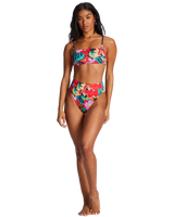 The Billabong Womens Islands Away Reversible Rise Bikini Bottoms in Multi