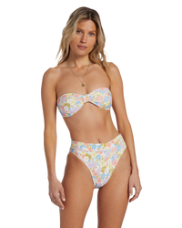 The Billabong Womens Dream Chaser Tanlines Maui Bikini Bottoms in Multi