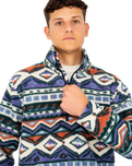 The Billabong Mens Boundary Mock Fleece Jacket in Multi