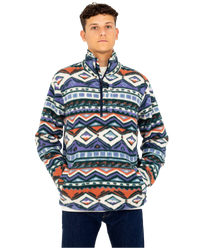 The Billabong Mens Boundary Mock Fleece Jacket in Multi