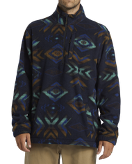 The Billabong Mens Boundary Fleece Jacket in Navy