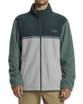 The Billabong Mens Boundary Trail Zip Fleece Jacket in Forest Green