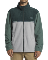 The Billabong Mens Boundary Trail Zip Fleece Jacket in Forest Green