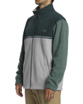 The Billabong Mens Boundary Trail Zip Fleece Jacket in Forest Green