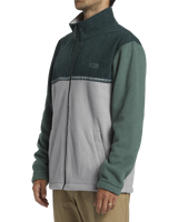 The Billabong Mens Boundary Trail Zip Fleece Jacket in Forest Green