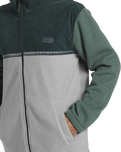 The Billabong Mens Boundary Trail Zip Fleece Jacket in Forest Green