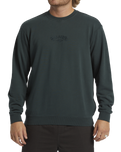 The Billabong Mens Wave Washed Sweatshirt in Forest Green