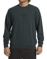 The Billabong Mens Wave Washed Sweatshirt in Forest Green