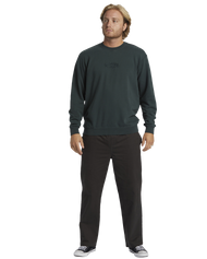 The Billabong Mens Wave Washed Sweatshirt in Forest Green