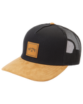 The Billabong Mens Stacked Trucker Cap in Black & Tan