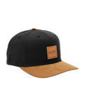 Stacked Snapback Cap in Black & Tan