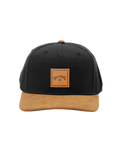 Stacked Snapback Cap in Black & Tan