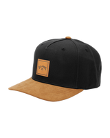 Stacked Snapback Cap in Black & Tan