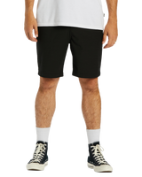 The Billabong Mens Crossfire Solid Walkshorts in Black