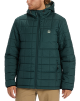 The Billabong Mens Journey Puffer Jacket in Dark Forest