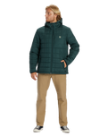 The Billabong Mens Journey Puffer Jacket in Dark Forest