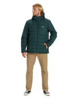 The Billabong Mens Journey Puffer Jacket in Dark Forest