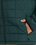 The Billabong Mens Journey Puffer Jacket in Dark Forest