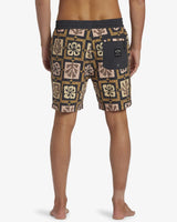 Tiki Reef Layback Volley Shorts in Sunset