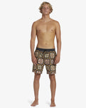 Tiki Reef Layback Volley Shorts in Sunset