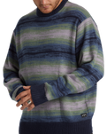 The Billabong Mens Stripe Crew Jumper in Navy