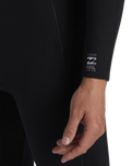 The Billabong Mens Foil 3/2mm Chest Zip Wetsuit in Black