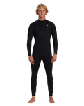 The Billabong Mens Foil 4/3mm Chest Zip Wetsuit in Black