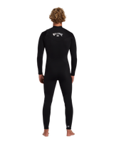 The Billabong Mens Foil 4/3mm Chest Zip Wetsuit in Black